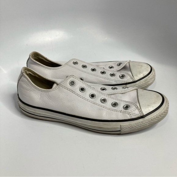 Converse white leather sneakers unisex sizing - Picture 2 of 7